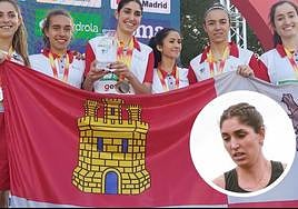 La selección absoluta femenina de Castilla y León, con Ángela Viciosa.