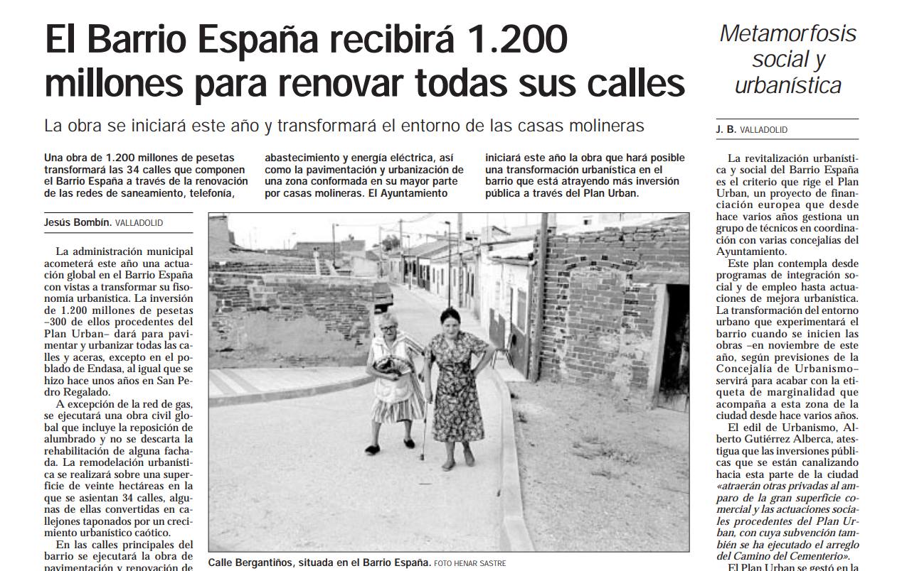 El Norte de Castilla de 14 de agosto de 1998.