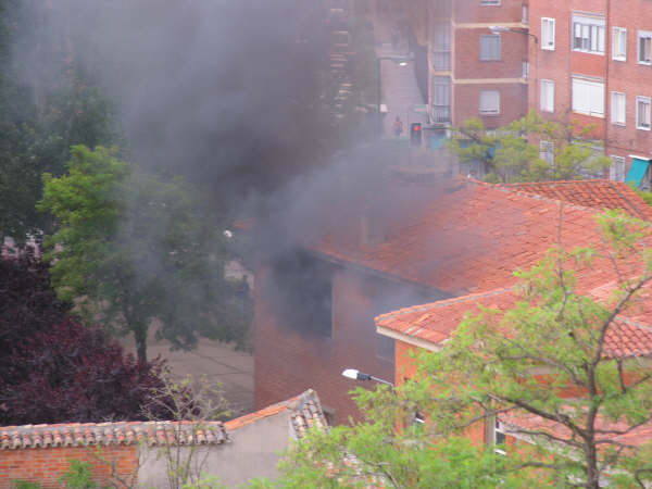 Incendio en el interior del edificio en 2006.