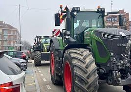 Protesta de agricultores el jueves en Tordesillas.
