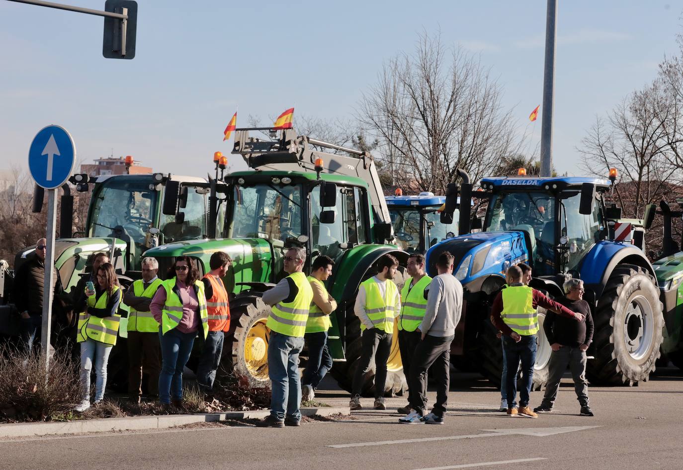Imagen de la tractorada en Valladolid