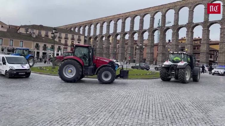 Tractorada en Segovia capital