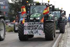 Tractores por las calles de Valladolid.