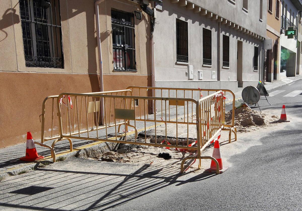 Obras en la calle Santa Catalina.