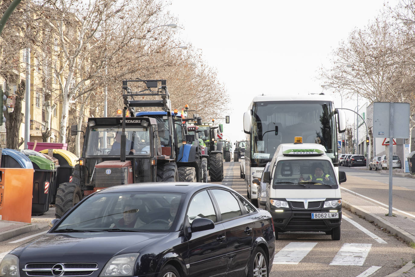 La tractorada por el centro de Segovia, en imágenes