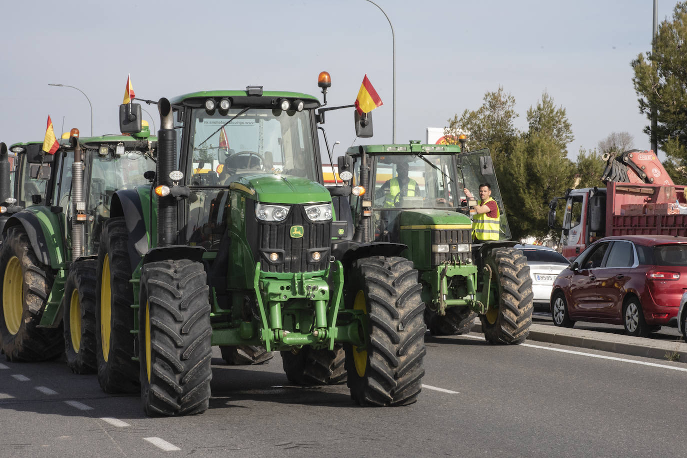 La tractorada por el centro de Segovia, en imágenes