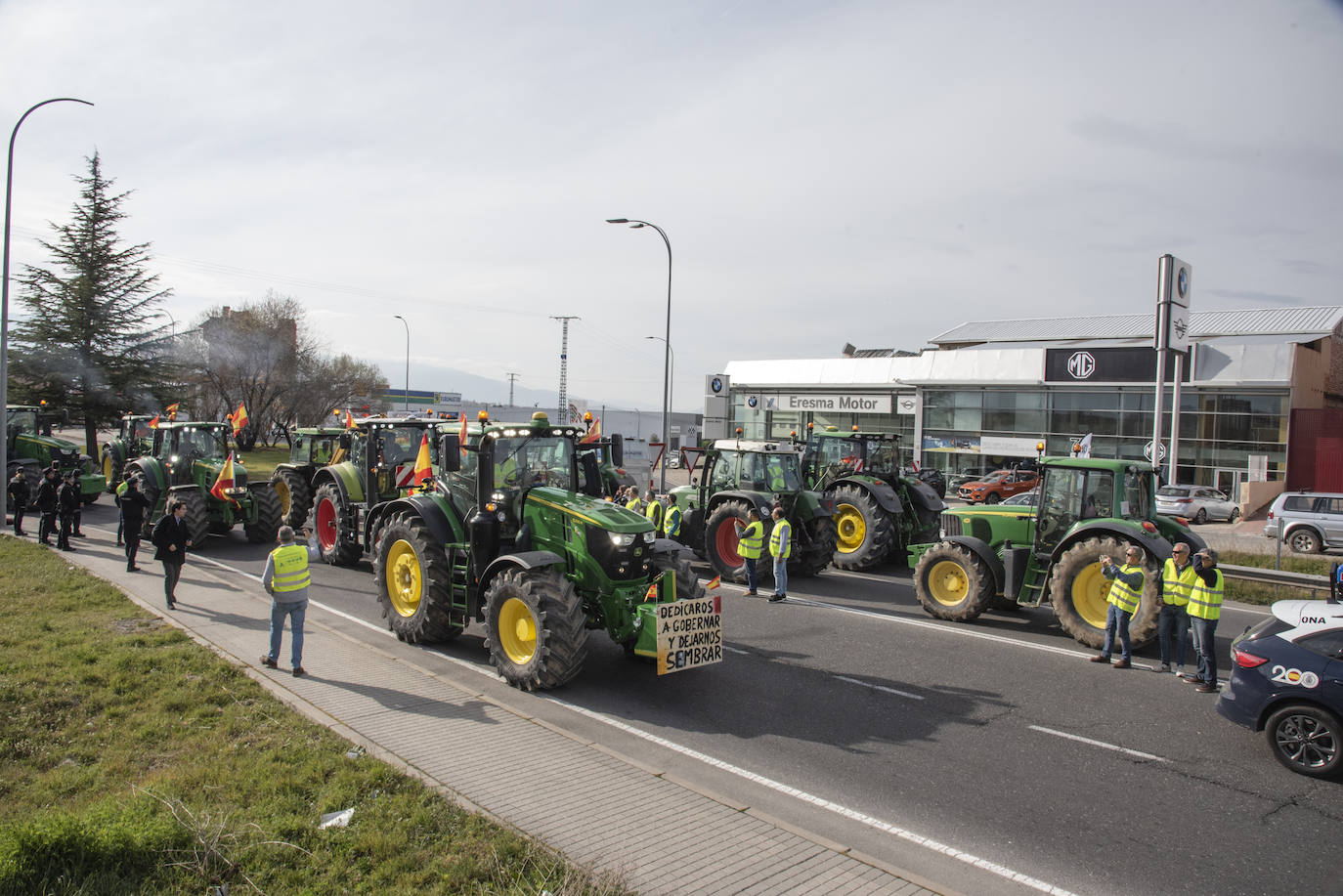 La tractorada por el centro de Segovia, en imágenes