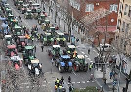 Los tractores bloquean Palencia