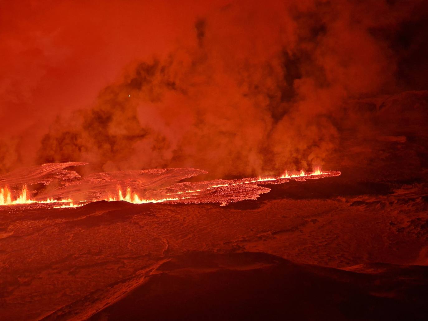 Las espectaculares imágenes que ha dejado la nueva erupción volcánica en Islandia