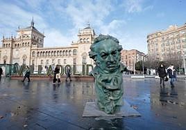 Estatua de Goya en la plaza de Zorrilla de Valladolid.