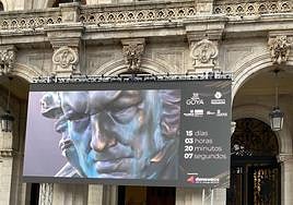 Pantalla instalada por la empresa palentina Icon en la Casa Consistorial de Valladolid.