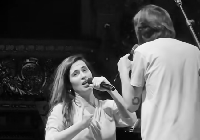 Silvia Pérez Cruz y Salvador Sobral la pasada noche en el Liceu de Barcelona.