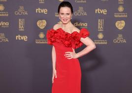 Aitana Sánchez Gijón, con un espectacular vestido rojo de Redondo Brand.