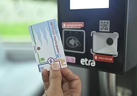 Tarjeta de transporte de Auvasa.