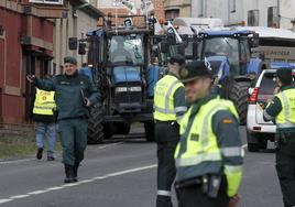 Protesta de los agricultores en Santa María la Real de Nieva