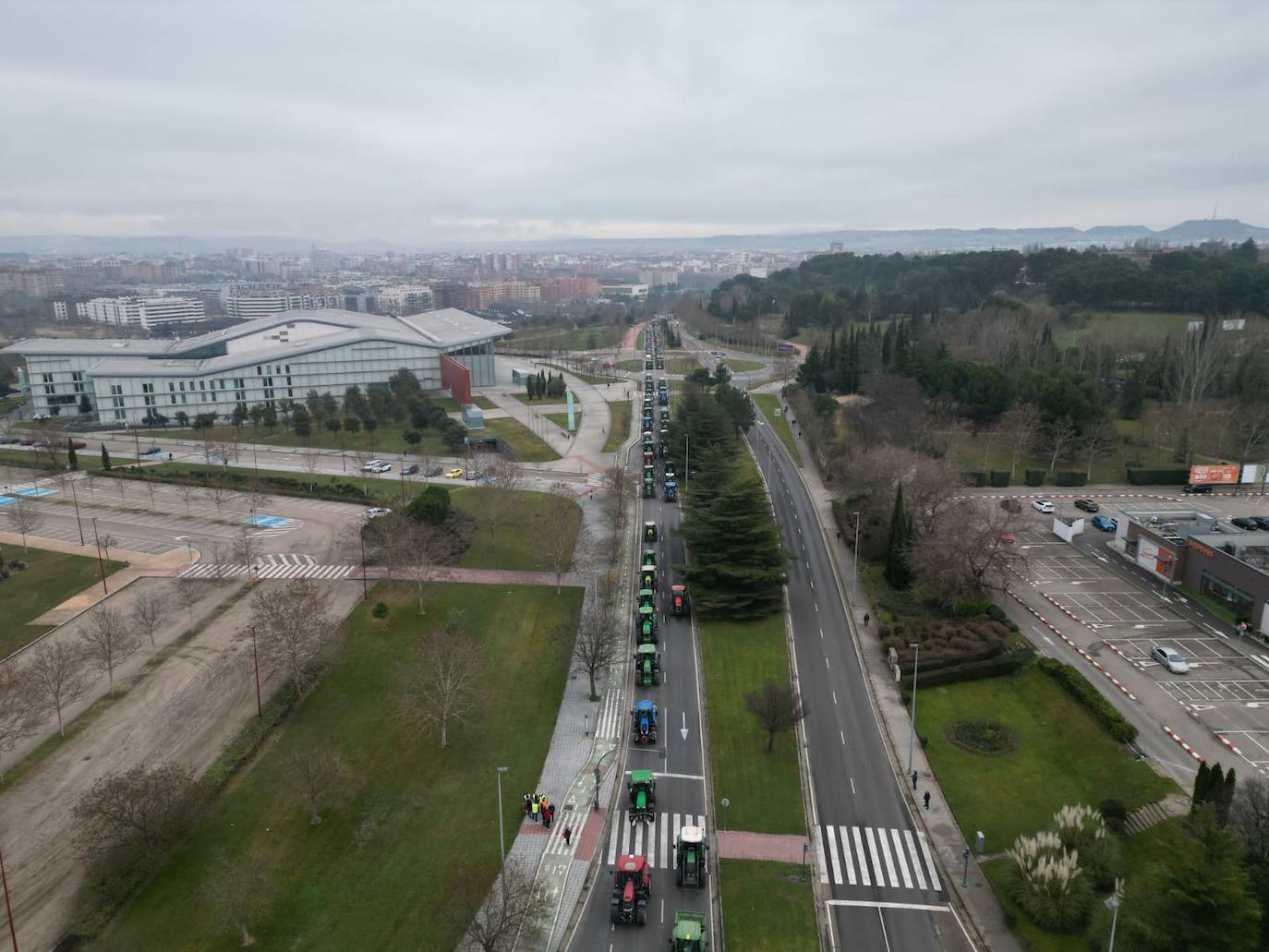 Las imágenes de la manifestación de los agricultores en Valladolid