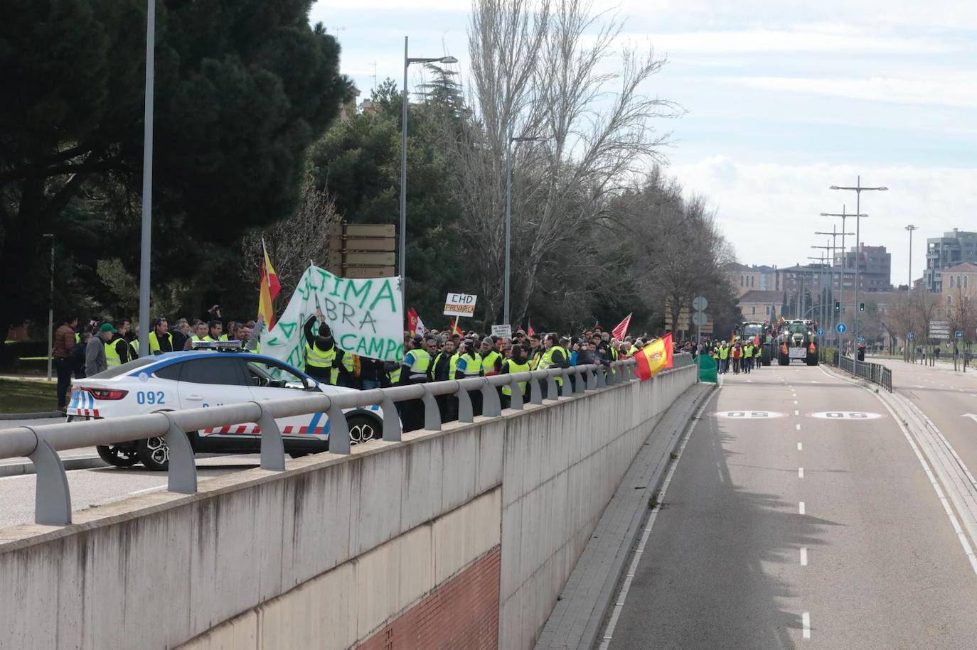Las imágenes de la manifestación de los agricultores en Valladolid