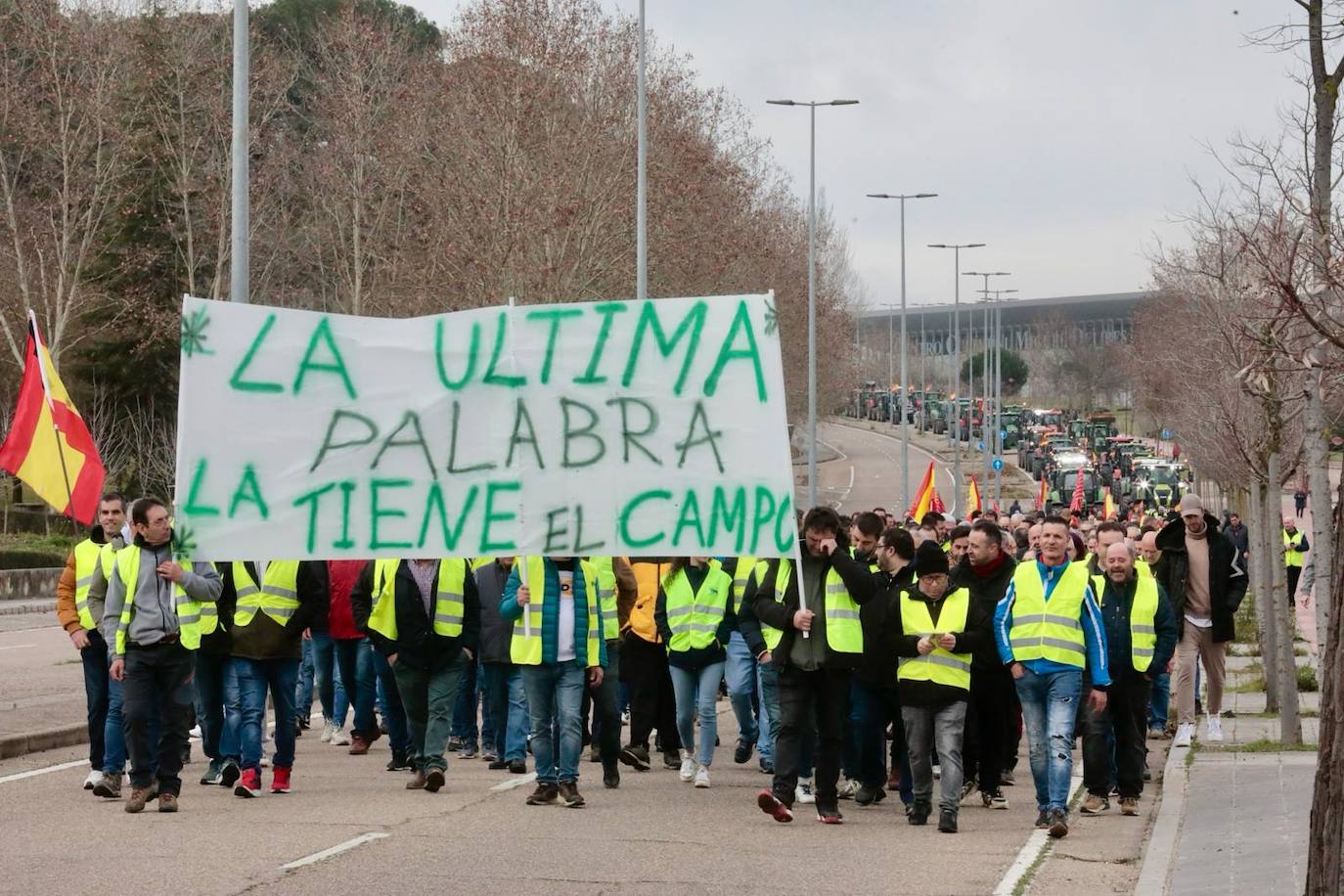 Las imágenes de la manifestación de los agricultores en Valladolid