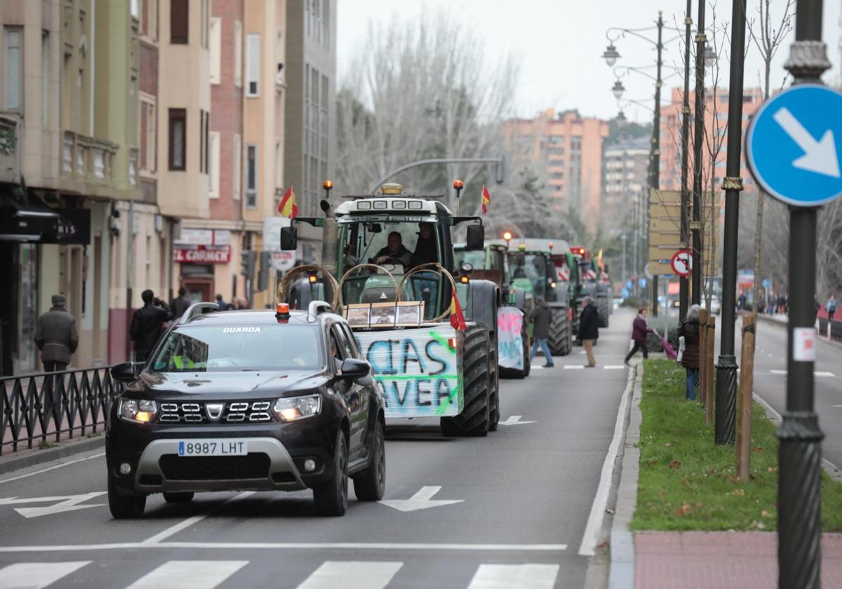 Tractorada del jueves en Valladolid