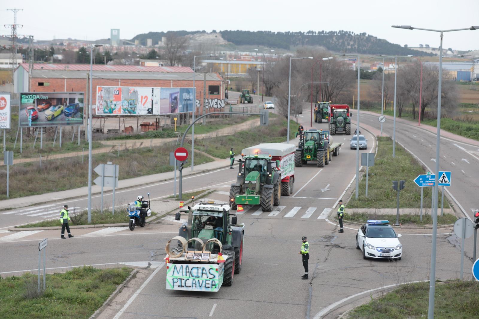 Tractorada del jueves en Valladolid