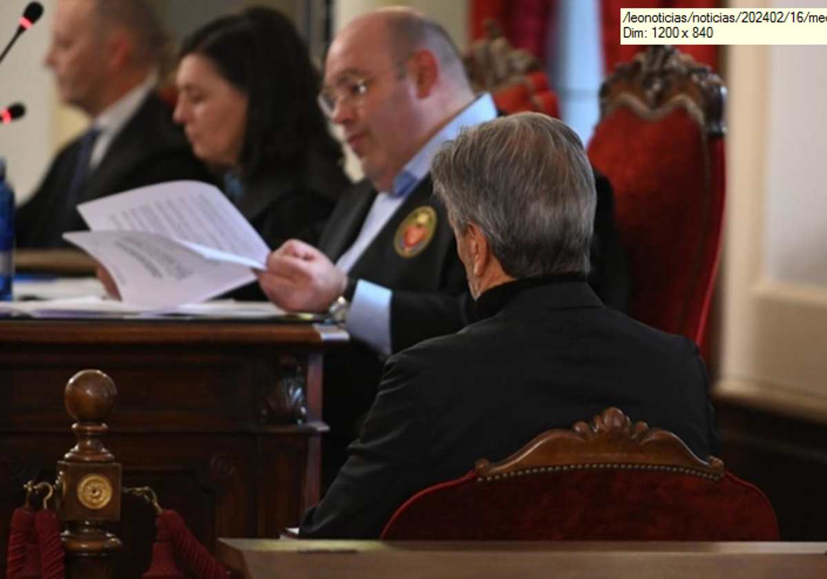 Pedro Muñoz durante el juicio en la Audiencia Provincial de León.