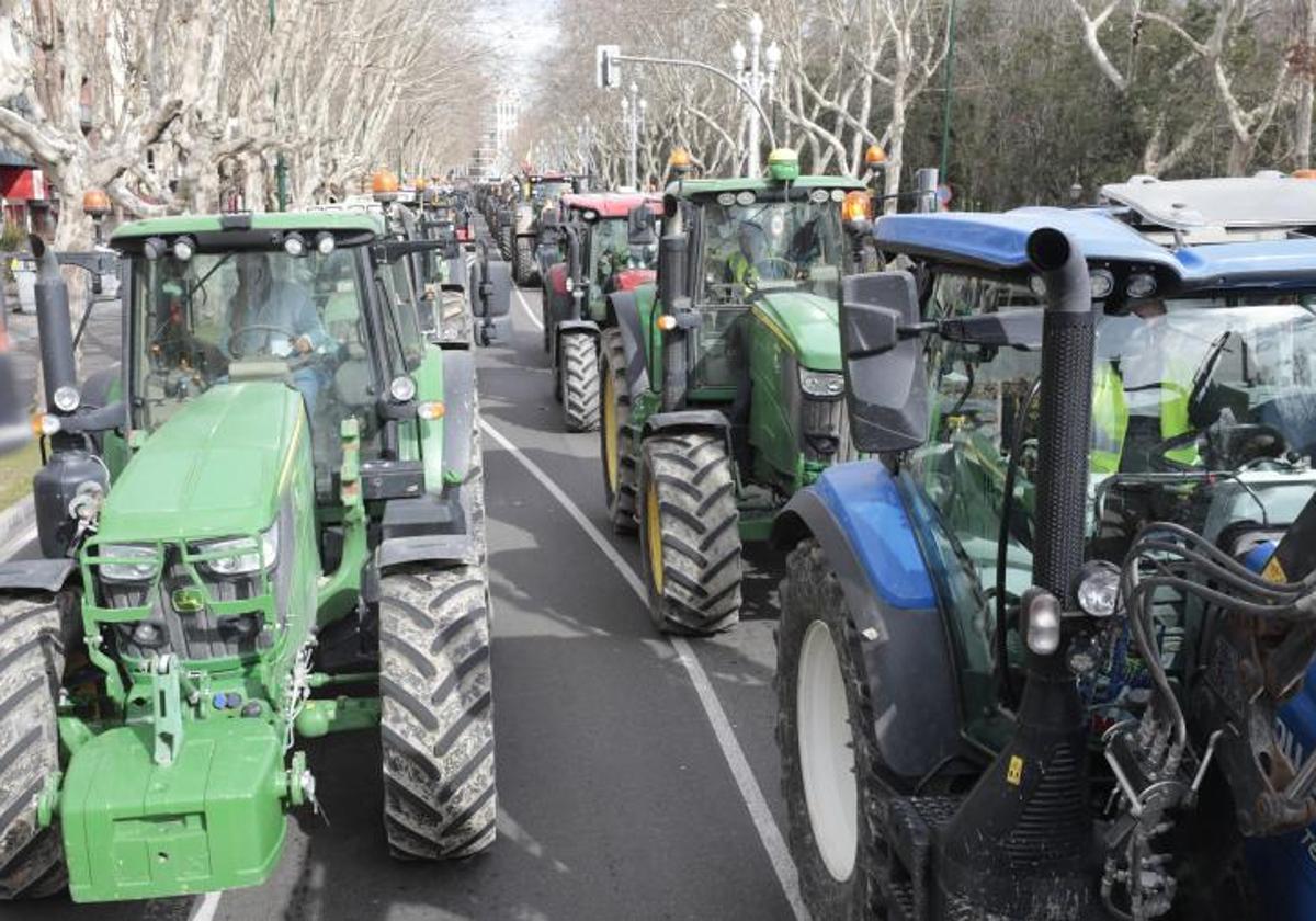 Tractorada en Valladolid el pasado 14 de febrero.