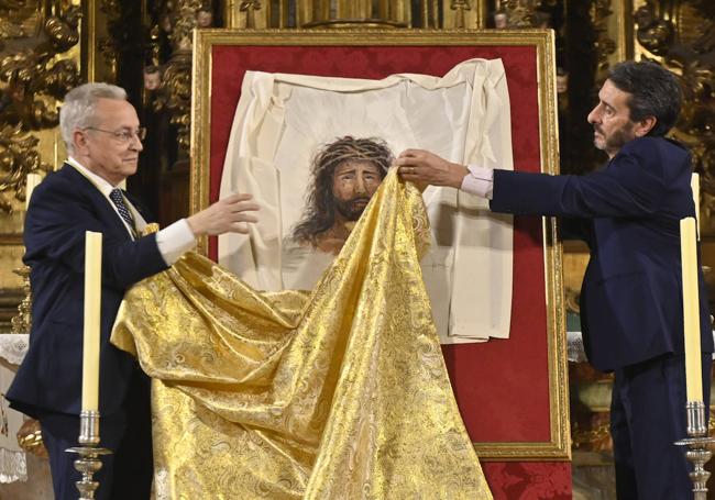 Desvelado del paño de La Verónica, en la iglesia de San Andrés.