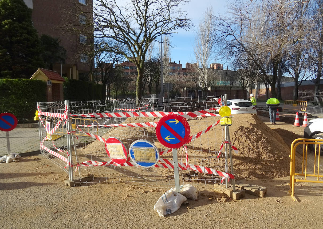 Las obras de la red de calor en Parquesol, en imágenes