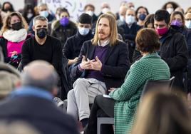 Pablo Fernández en un acto de Podemos.