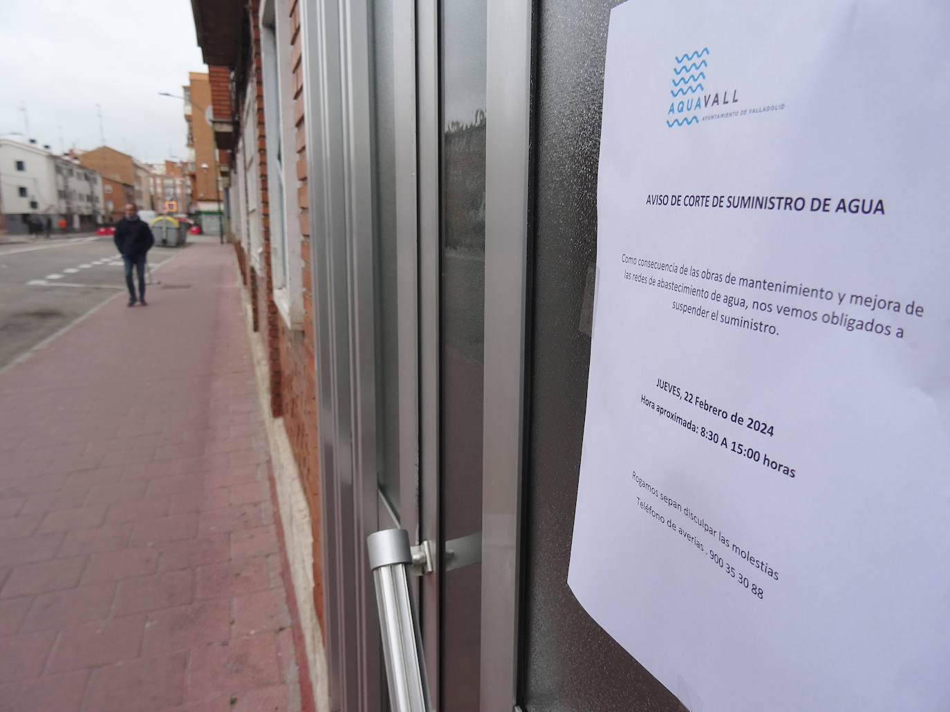 Aviso de corte de suministro de agua en el entorno del túnel de Vadillos.