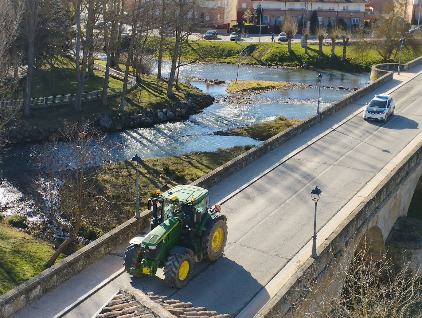 Nueva protesta de tractores en Aguilar