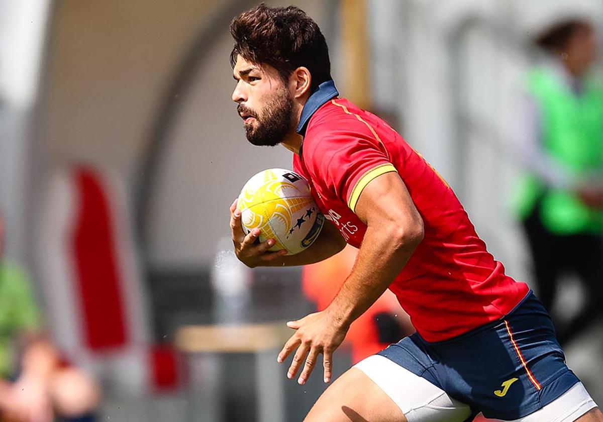 Juan Martínez, con la camiseta de la selección.