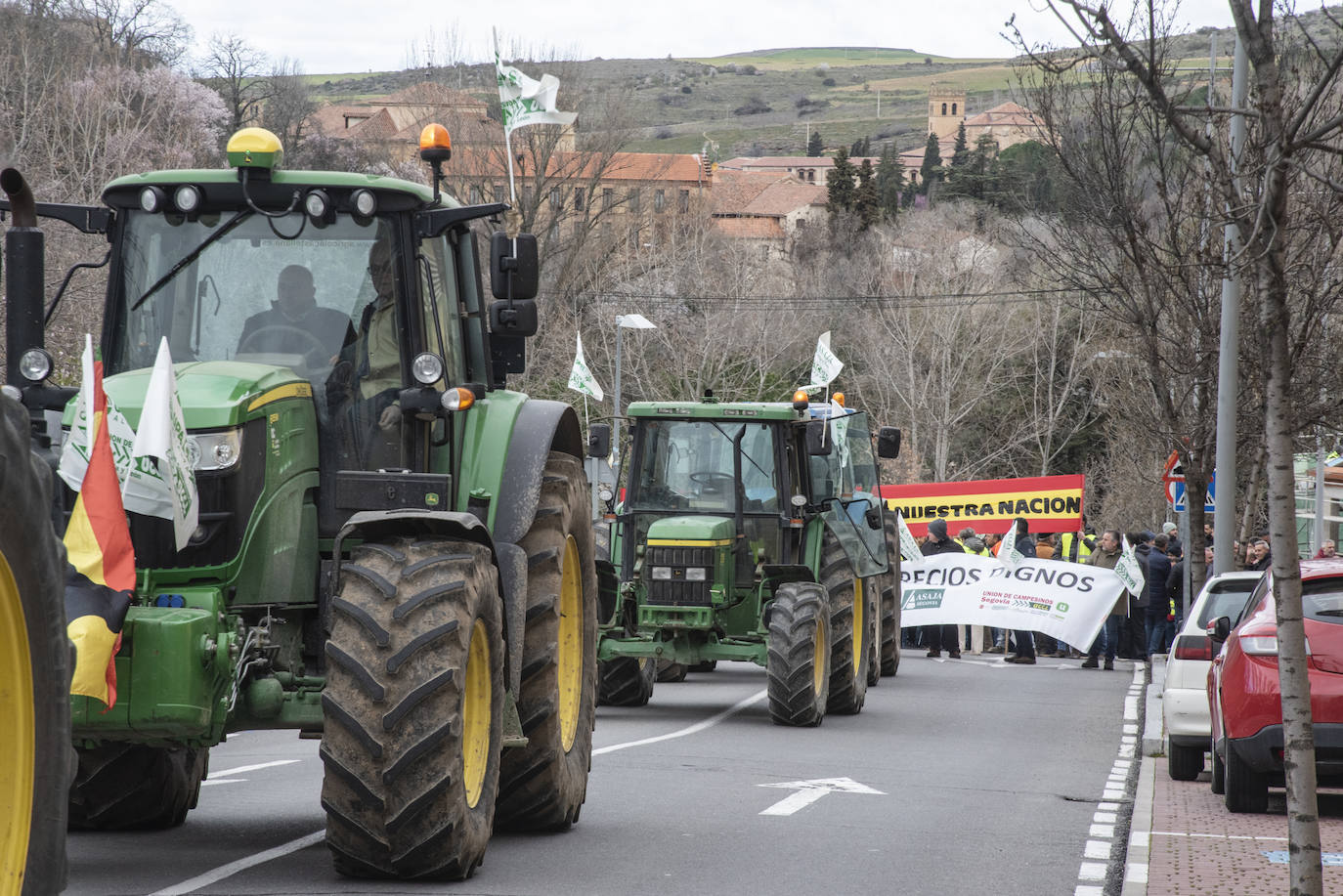 Manifestación de agricultores y ganaderos en Segovia