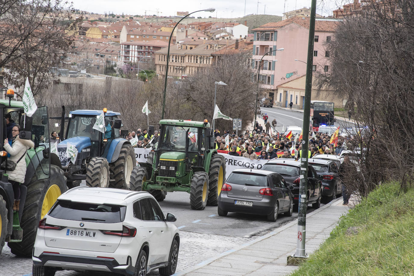 Manifestación de agricultores y ganaderos en Segovia