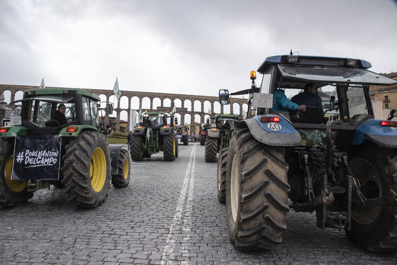 Manifestación de agricultores y ganaderos en Segovia