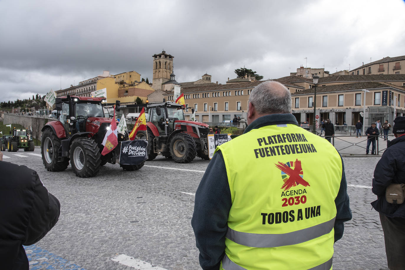 Manifestación de agricultores y ganaderos en Segovia