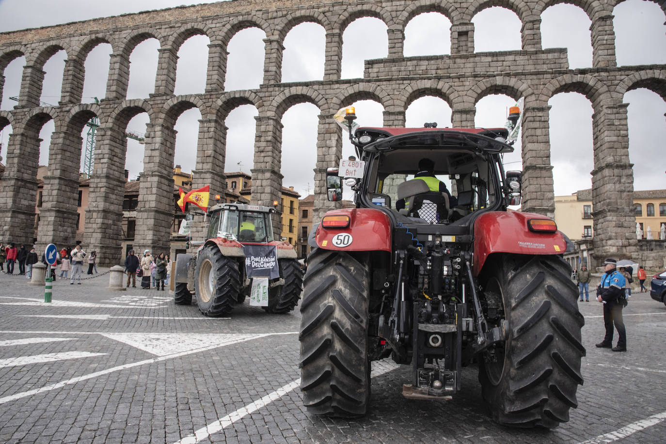 Manifestación de agricultores y ganaderos en Segovia