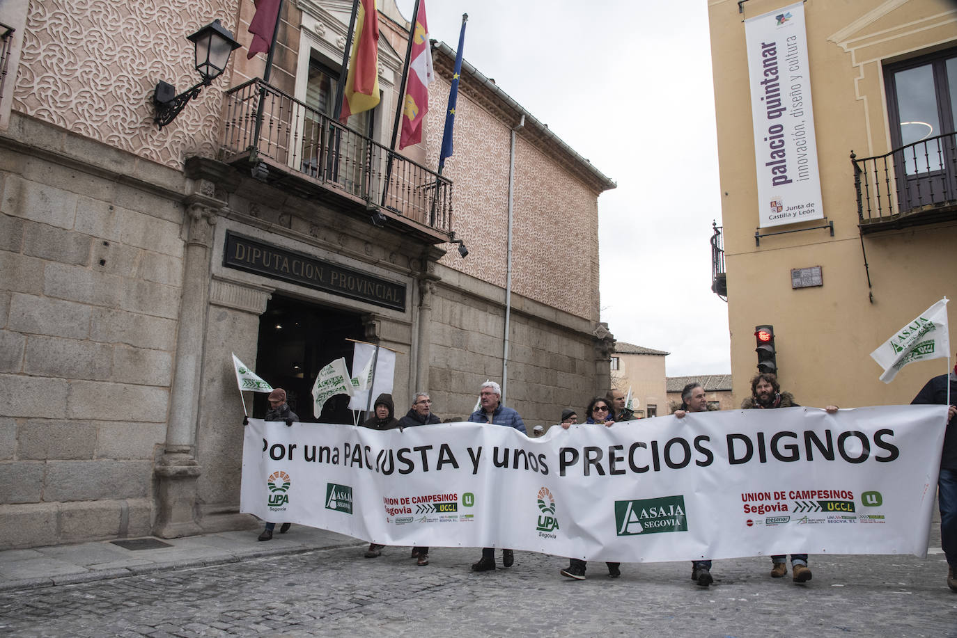 Manifestación de agricultores y ganaderos en Segovia