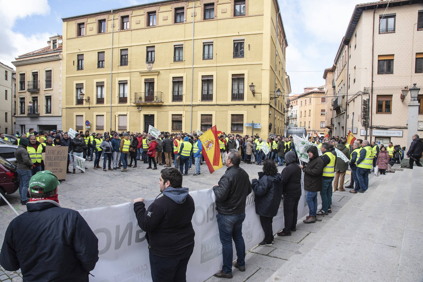 Manifestación de agricultores y ganaderos en Segovia