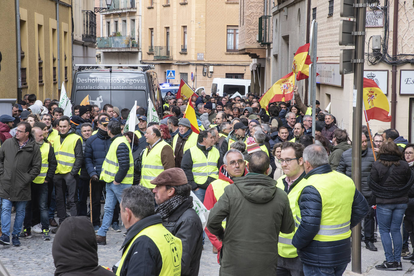 Manifestación de agricultores y ganaderos en Segovia