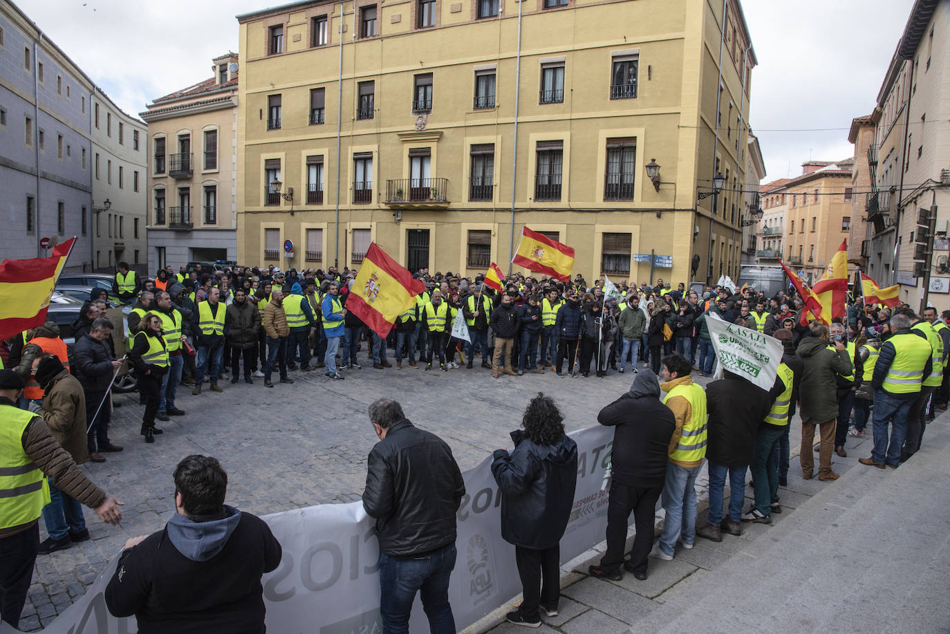 Manifestación de agricultores y ganaderos en Segovia