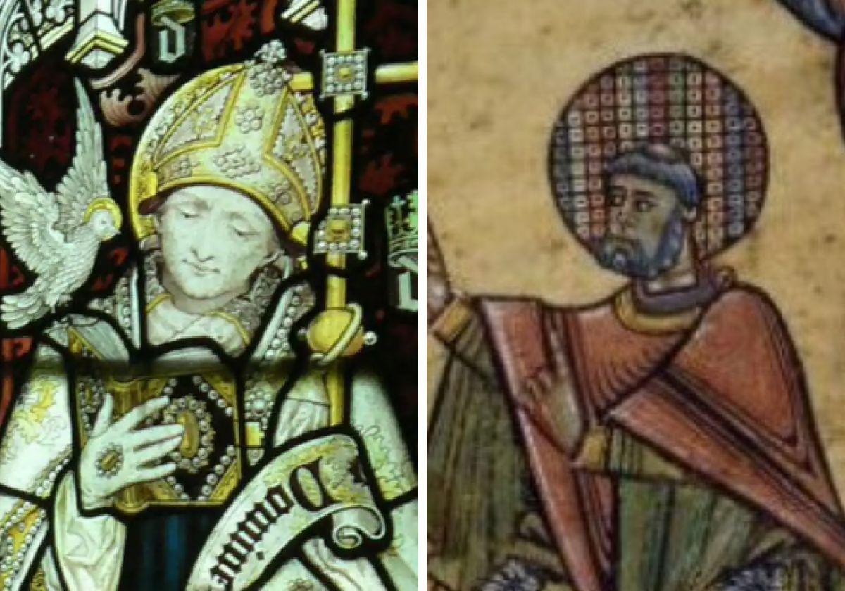 San David de Gales y San Albino de Anjou.