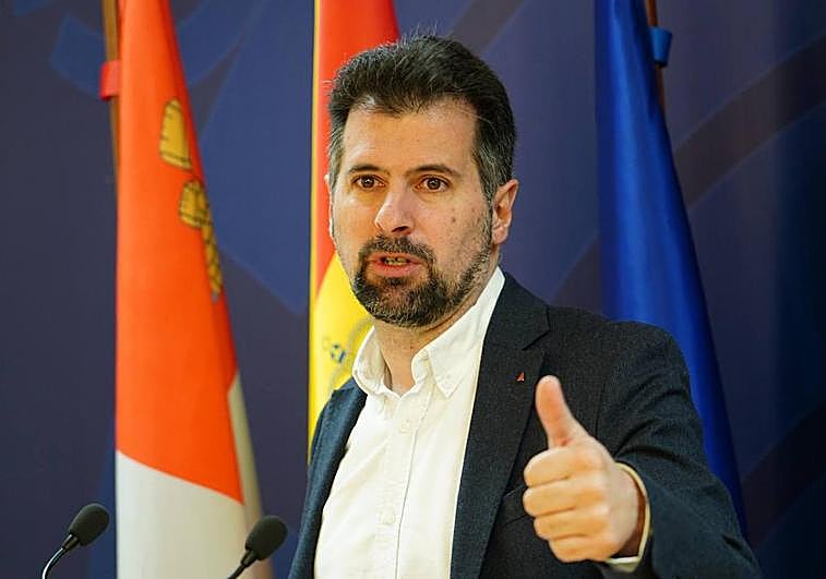 El secretario autonómico del PSOE, Luis Tudanca, este martes en rueda de prensa.