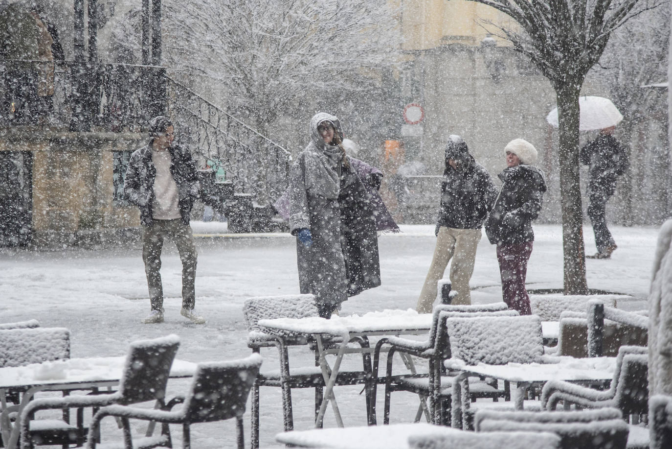 La nevada en Segovia capital, en imágenes