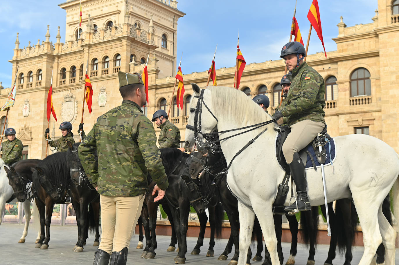 El ensayo general ante la visita de Felipe VI a Valladolid