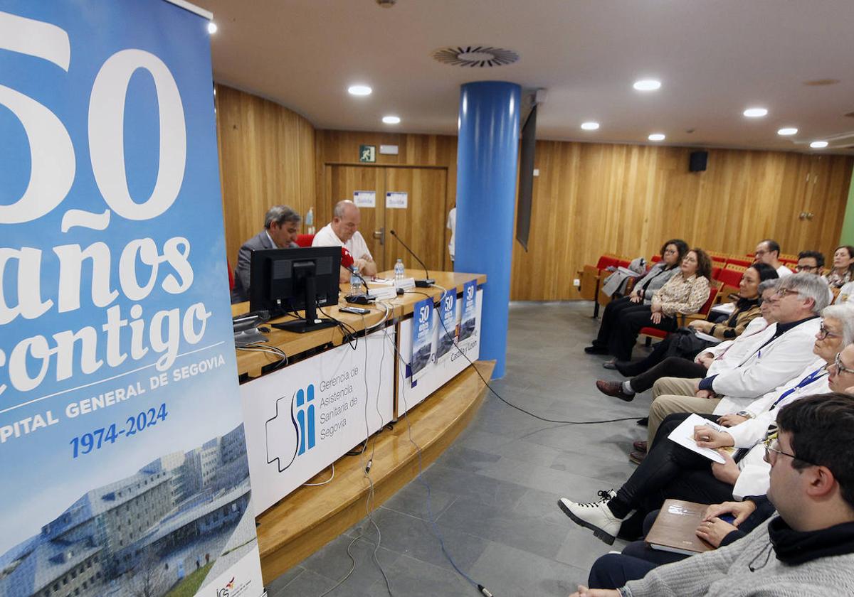 Presentación del 50 aniversario del Hospital General de Segovia, este martes.