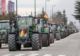 Protesta de los agricultores el pasado 14 de febrero en Valladolid.