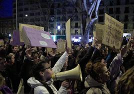 Manifestación en Madrid por el Día Internacional de la Mujer.