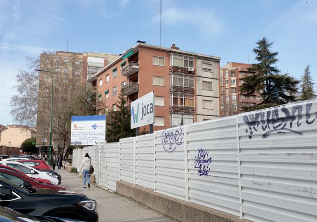 Solar de las obras paralizadas para las consultas del Hospital Clínico de Valladolid.