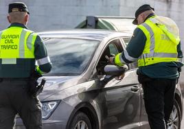 Control de la Guardia Civil de Tráfico, en una imagen de archivo.